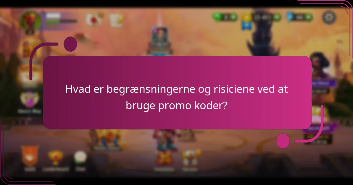 Hvad er begrænsningerne og risiciene ved at bruge promo koder?
