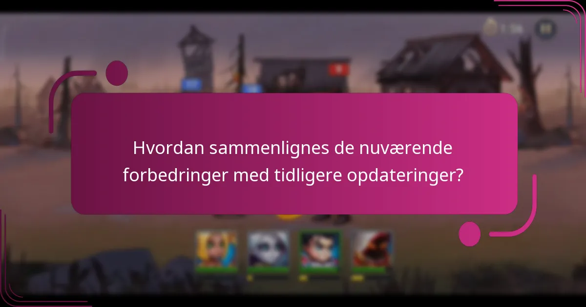 Hvordan sammenlignes de nuværende forbedringer med tidligere opdateringer?